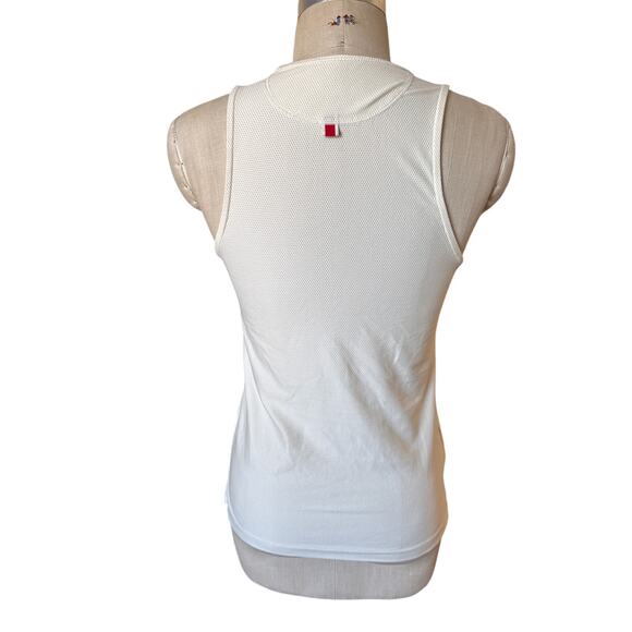 Tracksmith Van Cortlandt Singlet Tank Top in White & Green Stripe Size Small - Picture 4 of 9